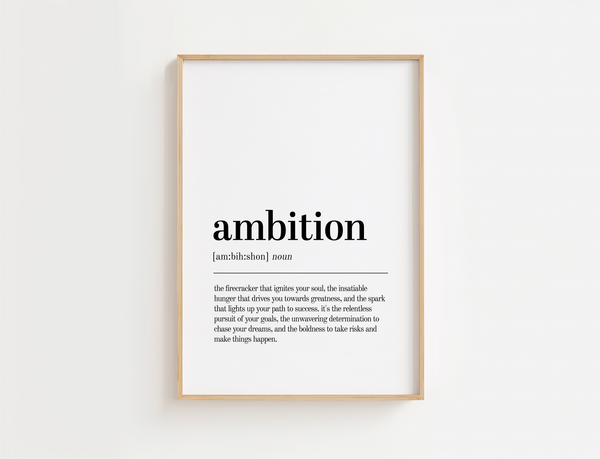 Ambition Definition Plakat