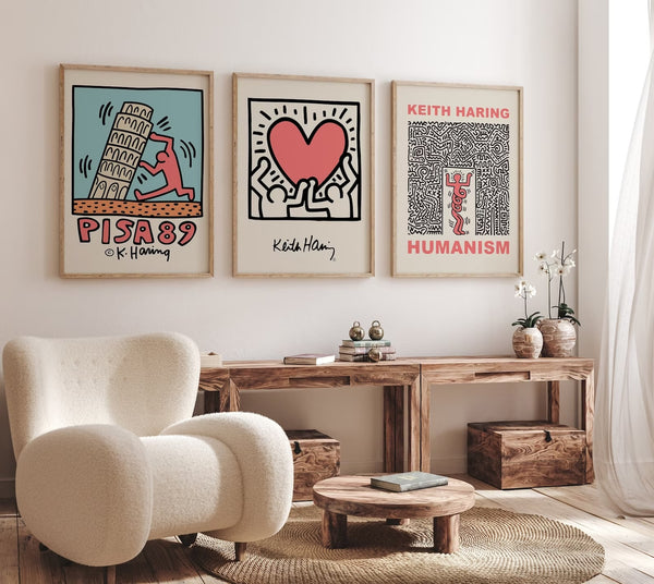 Samling af Keith Haring Plakater