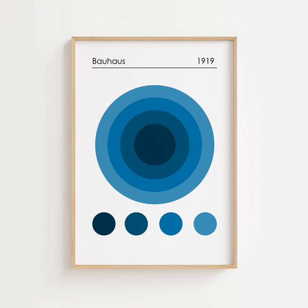 1919 Bauhaus Circles Plakat | Geometrisk Retro Design