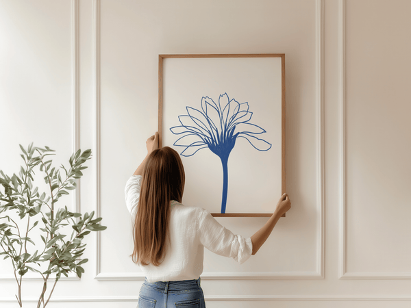 Blå Blomst Plakat