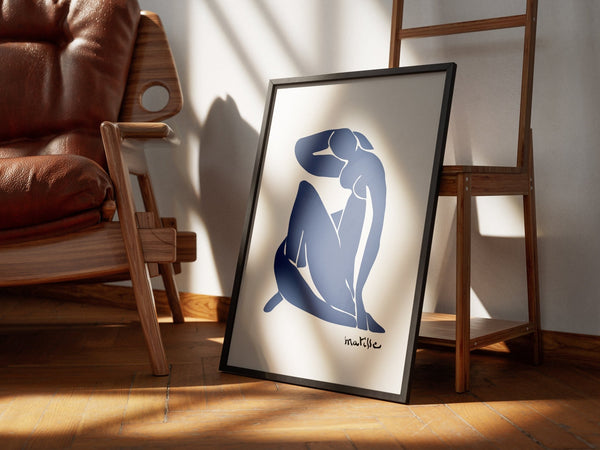 Blå Madame Matisse Plakat