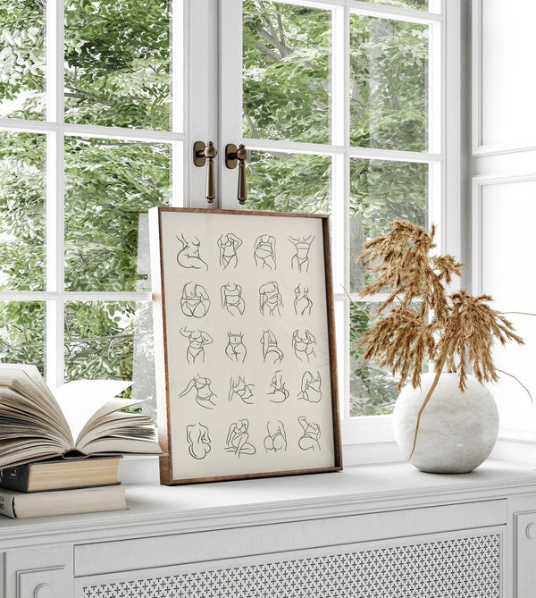 Body Positivity - Line art Plakat