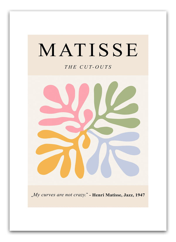 Farverig Curves - Matisse Plakat