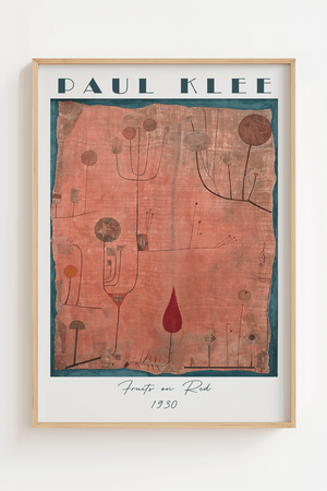 Fruits on Red Paul Klee Plakat