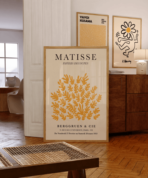Gul Matisse Plakat | "Yellow Papiers Decoupes" Poster