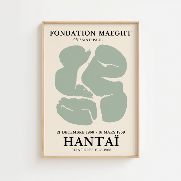 Hantai – Fondation Plakat | Moderne Abstrakt Kunstplakat