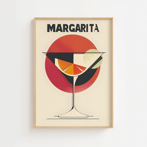 Retro Margarita Plakat – Farverigt Cocktaildesign