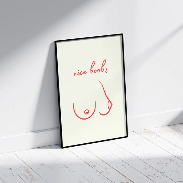 Nice Boobs Plakat | Stilfuld & Kunstnerisk Bryster Plakat