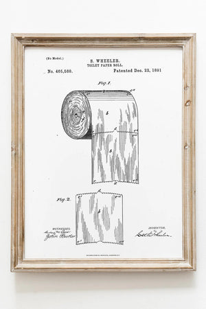 Toiletpapir Patent Plakat – Retro & Sjov Badeværelseskunst | Fra 99,-