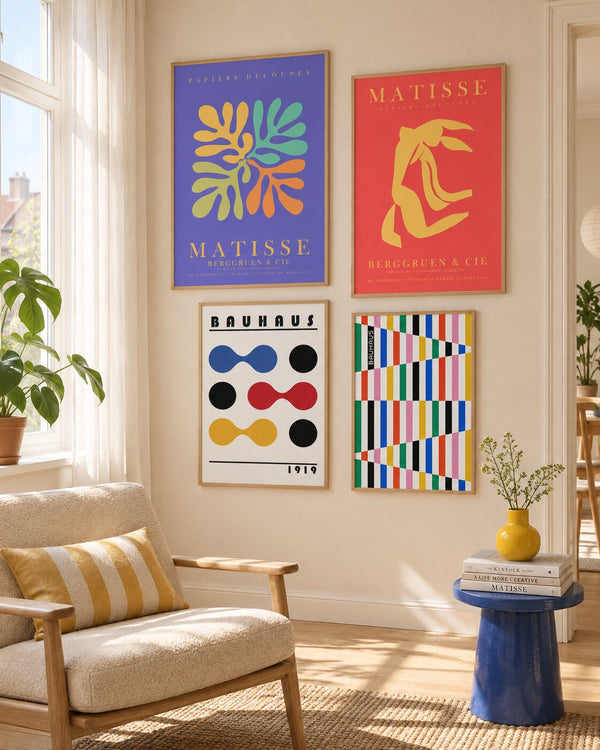 Farverige plakater