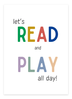 Let's Read and Play All Day Plakat – Sjov og Læring til Børneværelset