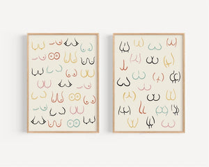 Body Positive Titties Plakat - Fejr Selvaccept & Positiv Kroppsholdning