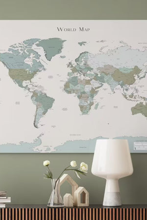 Moderne Verdenskort Plakat