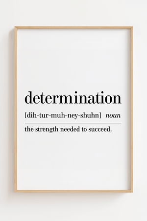 Citat Plakat | "Determination Definition" til hjemmet