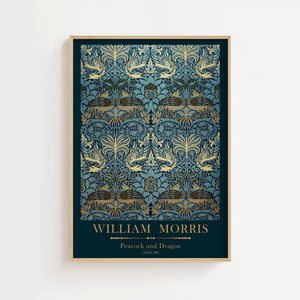 William Morris - Dark Peacock and Dragon Plakat