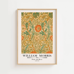 William Morris - Pink & Rose Plakat