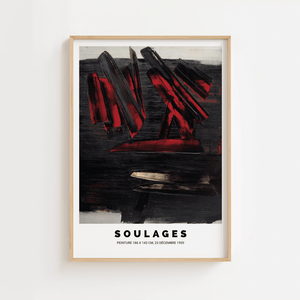 Red hour Soulages Peinture 186