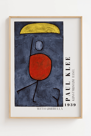 With Umbrella Paul Klee Plakat