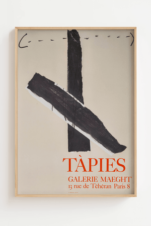 Tapies Croix Noire - Galerie Maeght Plakat
