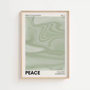 Grøn "Peace" Plakat