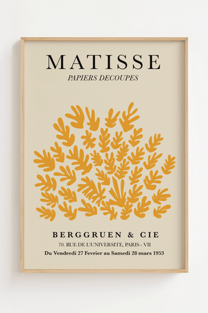 Gul Plakat Matisse Papiers decoupes