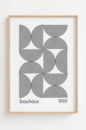 Bauhaus Black Circles Plakat