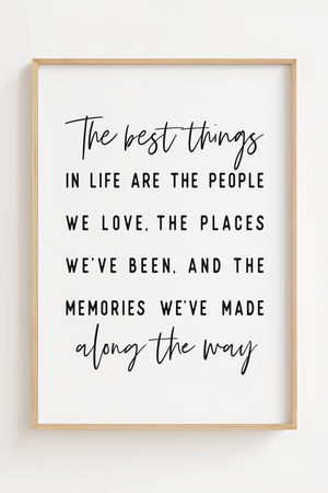 The Best Things in life Plakat