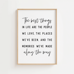 The Best Things in life Plakat