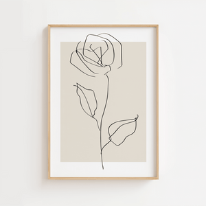 Botanisk Rose Plakat