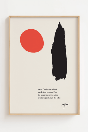 Tristan Tzara Poetry - Joan Miró Kunstplakat til Hjemmet