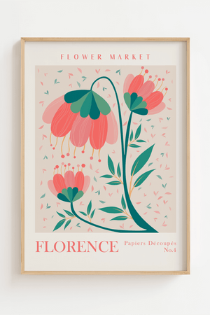 Flower Market Florence No.4 Plakat