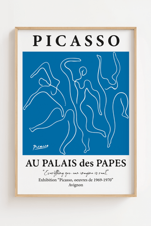 Blå Au Palais De Plakat | Kunstnerisk Typografisk Plakat