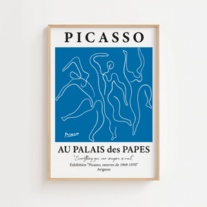 Blå Au Palais De Plakat | Kunstnerisk Typografisk Plakat