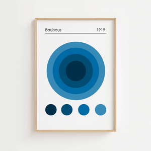 1919 Bauhaus Circles Plakat | Geometrisk Retro Design

