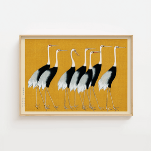 Syv storke Plakat Gul