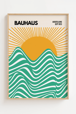 Gul Bauhaus Sunset Plakat