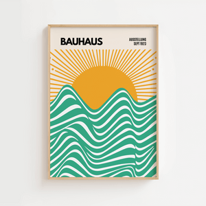 Gul Bauhaus Sunset Plakat