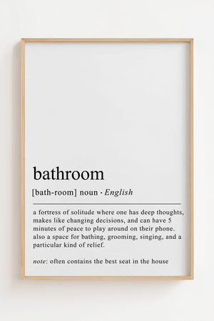 Bathroom Definition Plakat