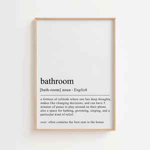 Bathroom Definition Plakat