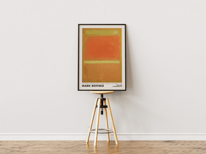 Mark Rothko plakat med abstrakte farvefelter i orange og grøn – moderne kunst til indretningen.