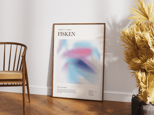 Fisken - Farverig stjernetegns plakat