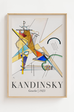 Gewebe – Kandinsky Plakat | Abstrakt Kunst med Tekstur

