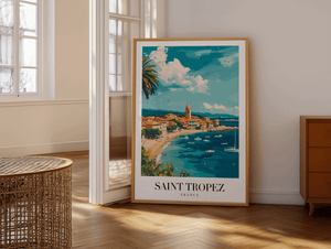 Saint Tropez Frankrig – Byplakat med Rivieraens charme | Fra 99,-