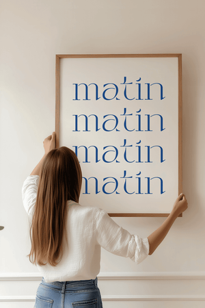 Matin Matin Plakat | Poetisk Plakat med Fransk Morgenstemning