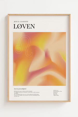 Løven - Farverig stjernetegns plakat