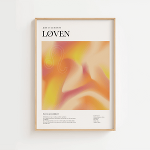 Løven - Farverig stjernetegns plakat