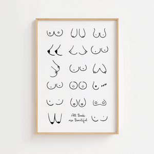 all boobs are beautifull poster design