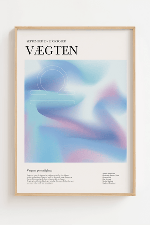 Vægten - Farverig stjernetegns plakat