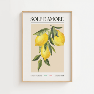 Sole e Amore – Italiensk Citronplakat