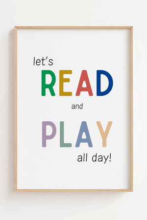 Lets Read And Play All Day Plakat